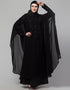 Dubai Black Shine Nida Black Embroidery Abaya Lifestyle Images